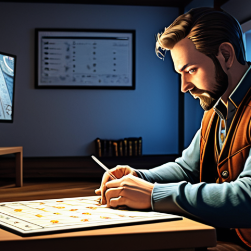 Home 3 리니지 무기 강화 안전 라인 - The Strategist**
"A thoughtful Lineage player, fully clothed in practical gaming attire, studying e...