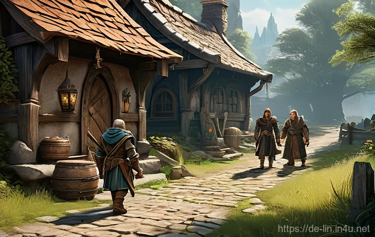 리니지 고급 유저 인터뷰 - **Lineage: Echoes of Aden's First Steps** A serene and nostalgic scene depicting a small group o...
