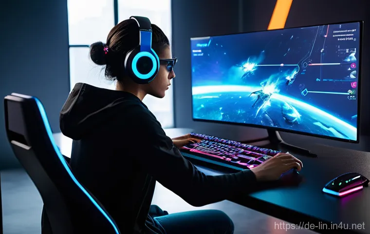 리니지 전용 마우스 설정 - **Prompt 2: Ergonomic Comfort for Extended Play** "A serene, well-lit image focusing on a gamer'...