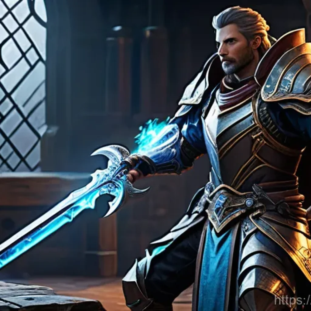 리니지 크리티컬 데미지 계산법 - **Enchanted Equipment and Strategic Enhancement:** A determined male or female fantasy RPG chara...