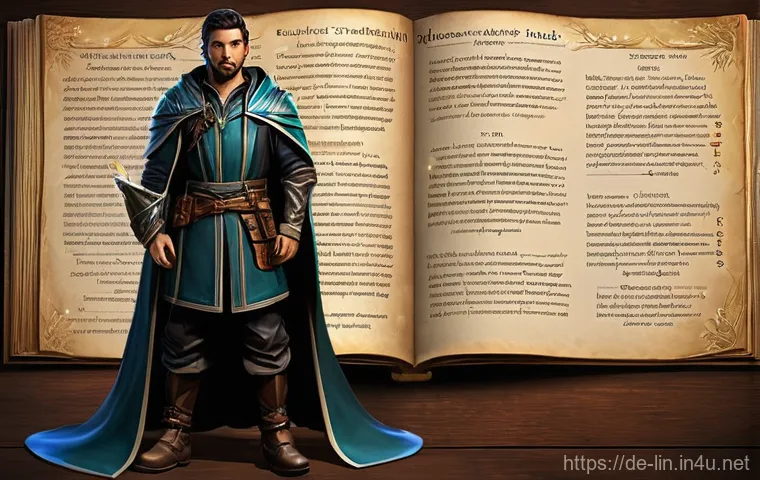 리니지 크리티컬 데미지 계산법 - **Enchanted Equipment and Strategic Enhancement:** A determined male or female fantasy RPG chara...