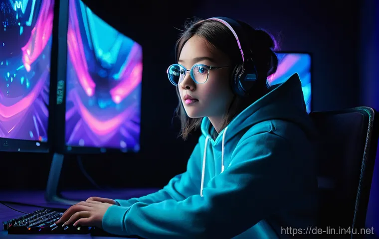 리니지 랜덤박스 확률 분석 - **Prompt:** "A young adult gamer, gender-neutral, wearing casual, modern clothing (e.g., a hoodie an...