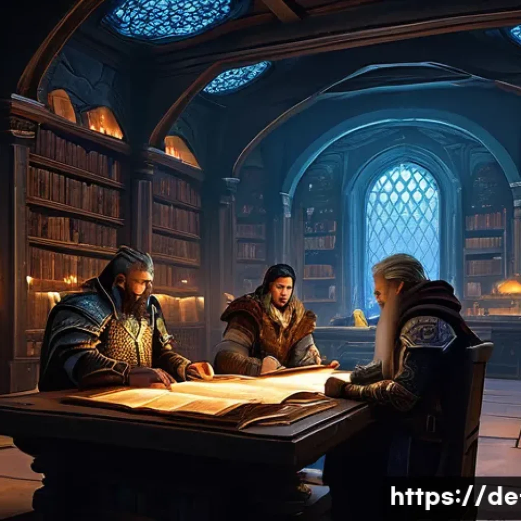 리니지 팬 사이트 추천 - **Image Prompt: The Grand Library of Builds** A vibrant, fantasy-themed digital library or a lar...