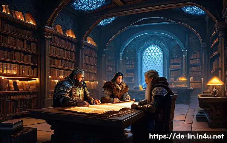 리니지 팬 사이트 추천 - **Image Prompt: The Grand Library of Builds** A vibrant, fantasy-themed digital library or a lar...